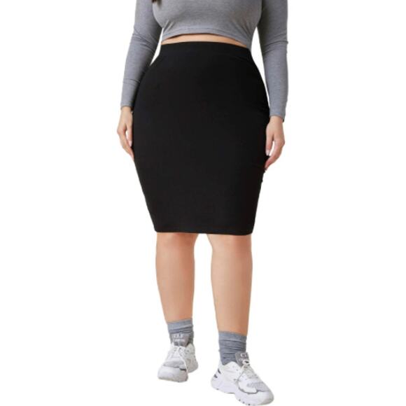 Classic Black Pencil Skirt- Size XL Plus - Picture 1 of 6
